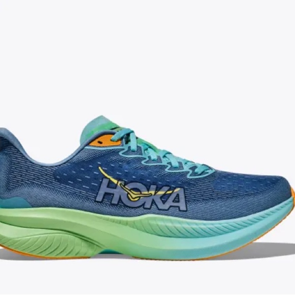 Hoka Men’s Blue and Green Running Shoes